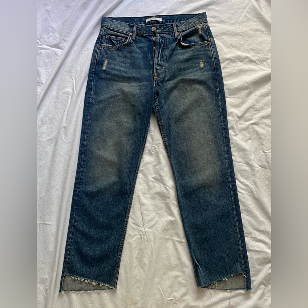 GRLFRND denim-helena ralaxed straight. size 26